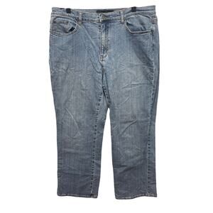 Venezia Plus Size 18 Average Light Wash Stretch Cotton Denim Blue Jeans